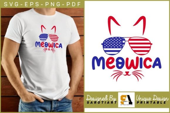 Download Meowica Funny 4th of July T-shirt Design - Premium Resources