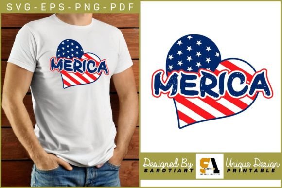 Download Merica 4th of July Printable Design SVG - Premium Resources