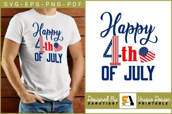 Download Happy 4th of July T-shirt Design - Premium Bundle