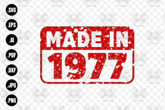 Download Made in 1977 Rubber Texture Stamp&nbsp; - 1977 Collection
