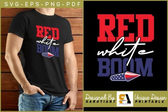 Download Red White Boom Funny 4th July T-shirt - Premium Resources
